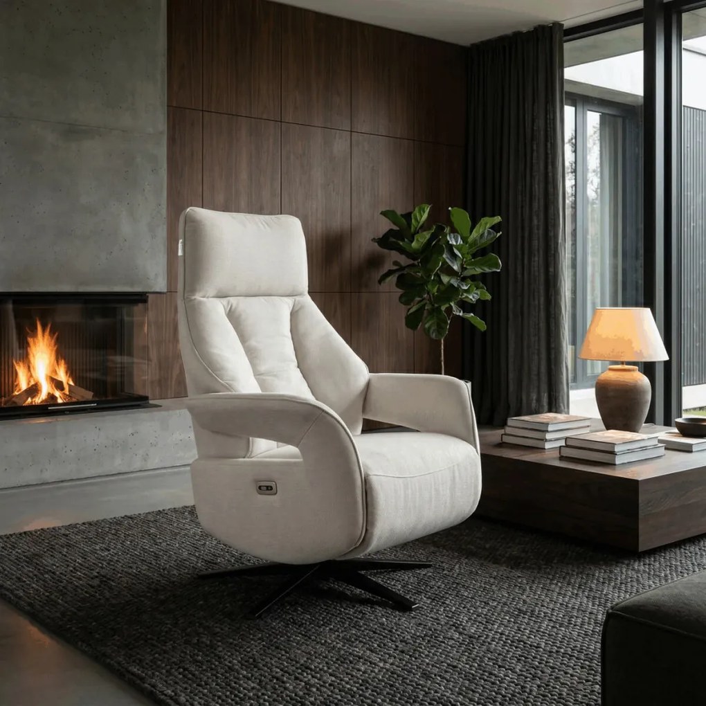 Elektromos relax fotel krém szövet TV-B3973 CRM2