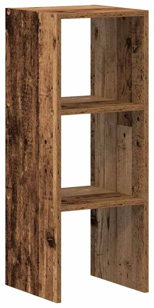 antik fa színű szerelt fa könyvespolc halmozható 30 x 30 x 80cm