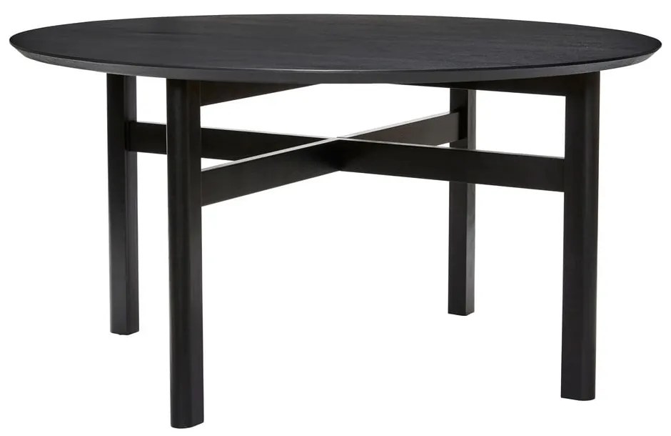 Fekete kerek étkezőasztal ø 140 cm Fjord – Hübsch