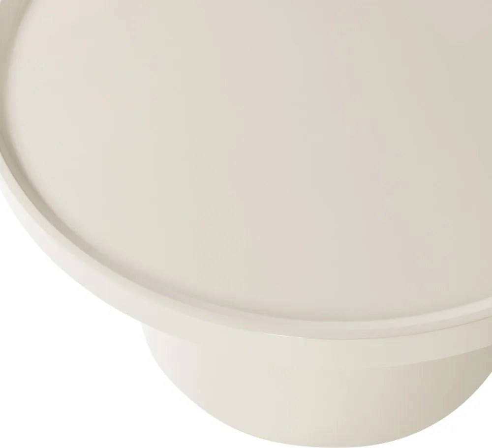 Szürkésbézs kerek dohányzóasztal ø 70 cm Veluna – WOOOD