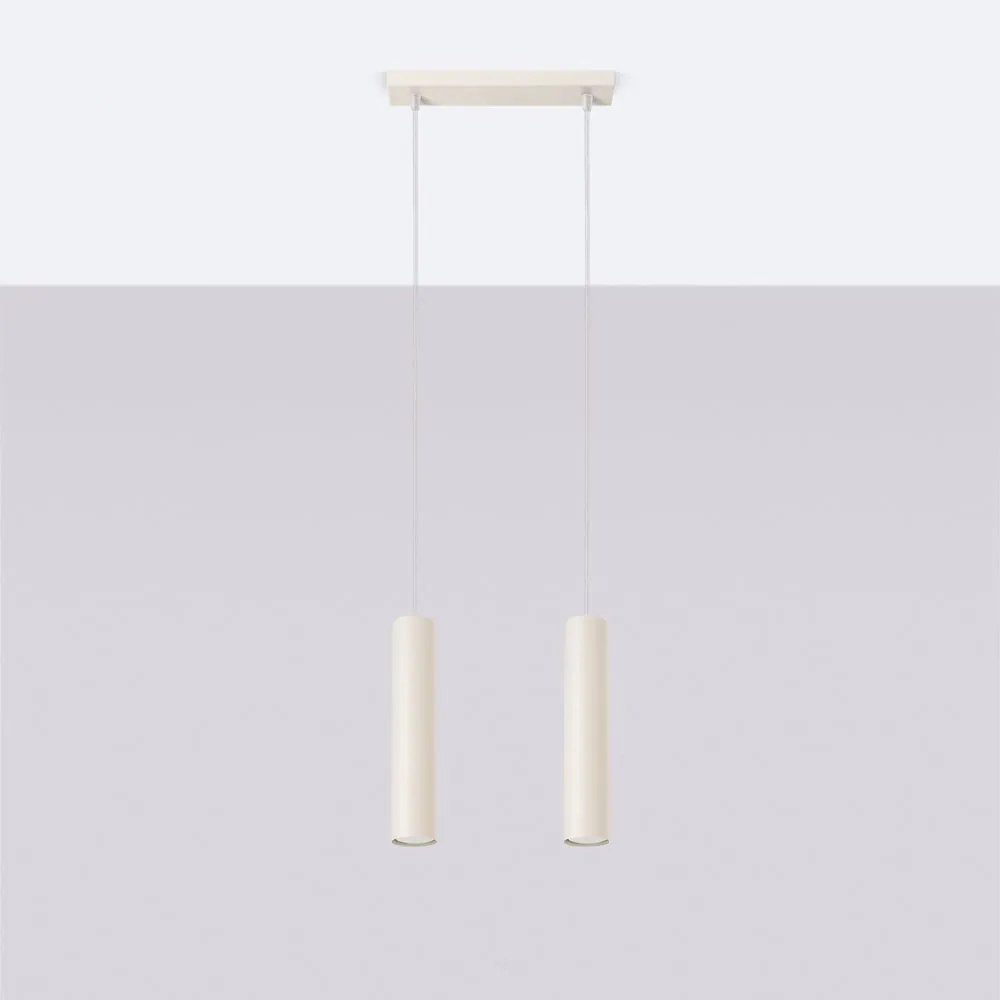 Krémszínű függőlámpa Castro – Sollux