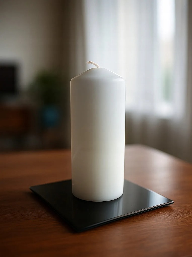 Üveg gyertyatartó állvány fekete 15×15 cm