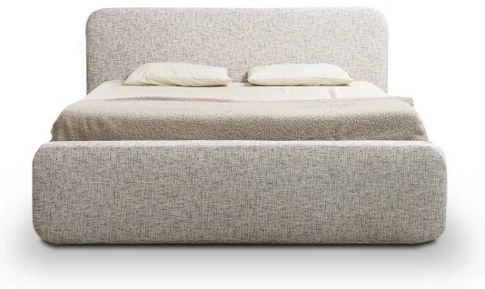 LAJLA kárpitozott ágy 160x200 cm matrac nélkül, bézs