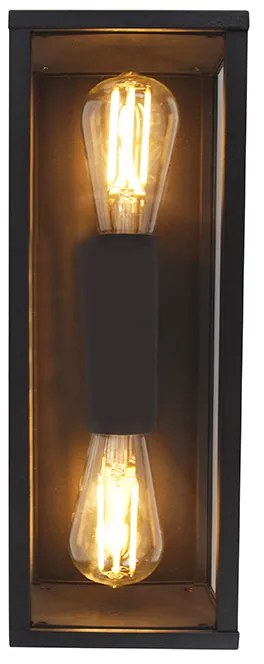 Okos fali lámpa fekete 38 cm 2-lámpás IP44 Wifi-vel ST64 - Charlois