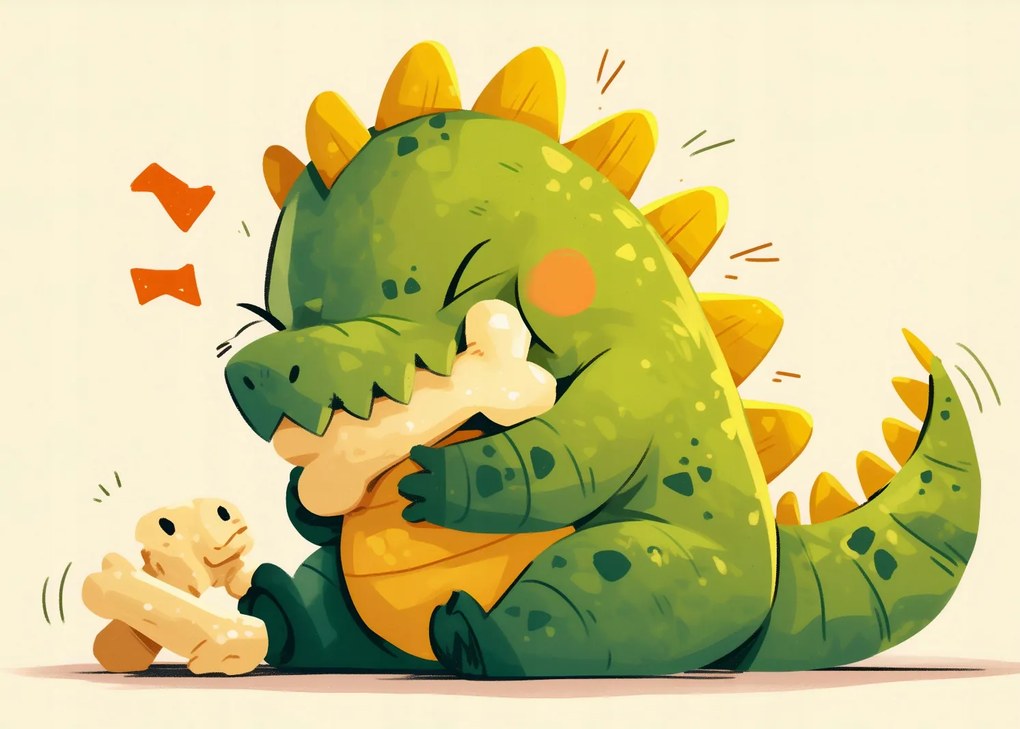 Poszter 35x25cm Bájos dinoszaurusz