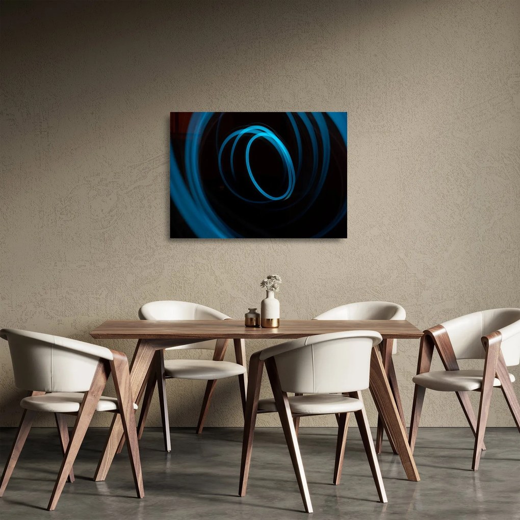 Kék vonal képe (üvegen) (70x50 cm)