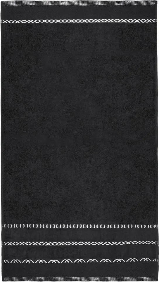 Gino törölköző 30x50 fekete 550g/m2 frottír