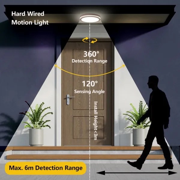 Brilagi - LED kültéri lámpa szenzorral BENE LED/24W/230V, átm. 26 cm, barna, IP54