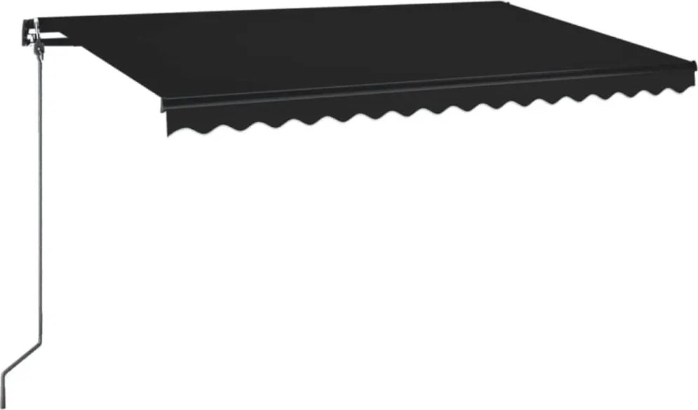 Antracitszürke kézzel kihúzható napellenző 450 x 350 cm