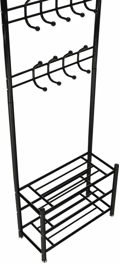 Fogas cipőtartóval, fekete fém, BARNUM