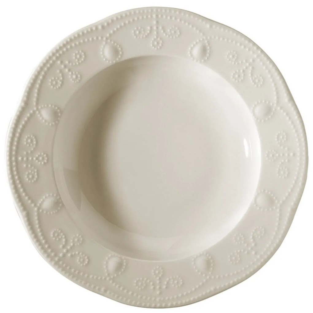 Kutahya Porselen 24 darabos Étkészlet, FLY24Y20014, porcelán, krémszín