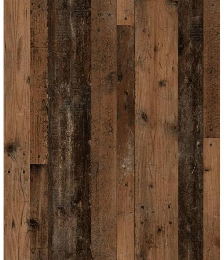 Fmd régi stílusú sötét és matera színű falra szerelhető sarokpolc