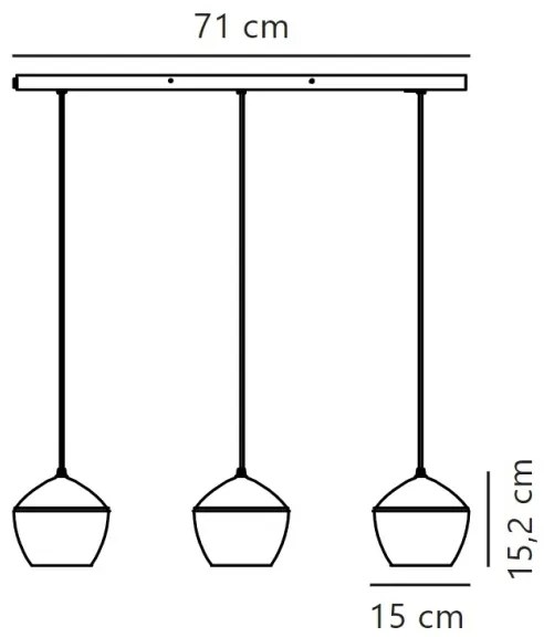Nordlux - Csillár zsinóron ORBIFORM 3xE14/25W/230V