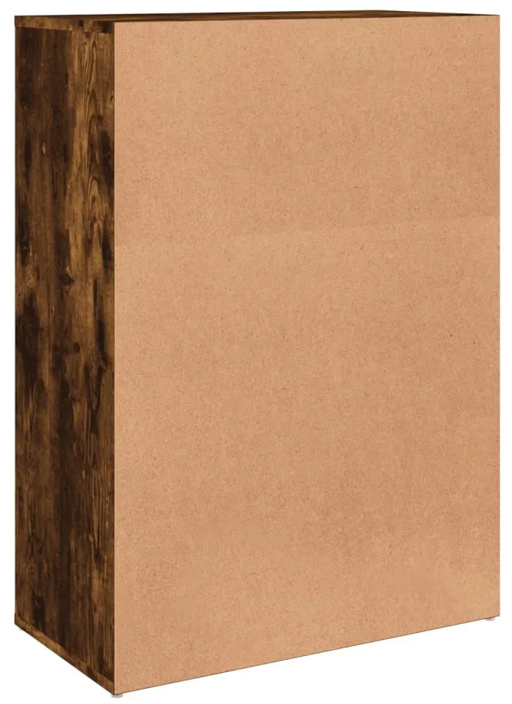 vidaXL 2 db füstös tölgy színű szerelt fa tálalószekrény 60x31x84 cm