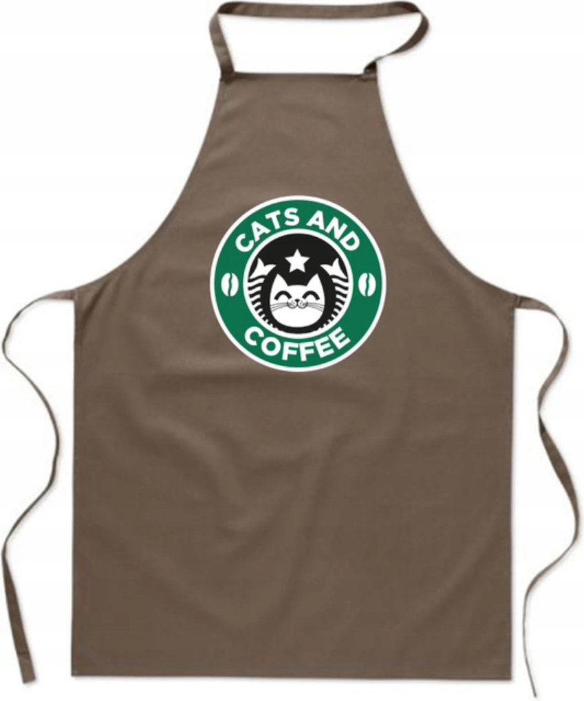Nyomtatott Kötény a konyha Cats And Coffee kávé macskák Starbucks