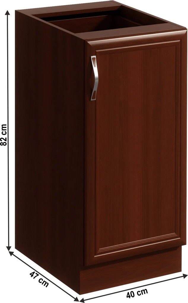 Alsószekrény D40, jobbos, dió Milano, SICILIA