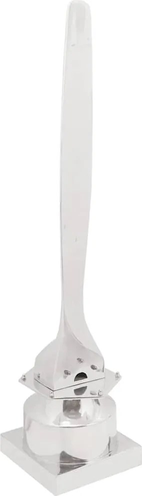 vidaXL Szobor Ezüst 26 x 26 x 110 cm Alumínium