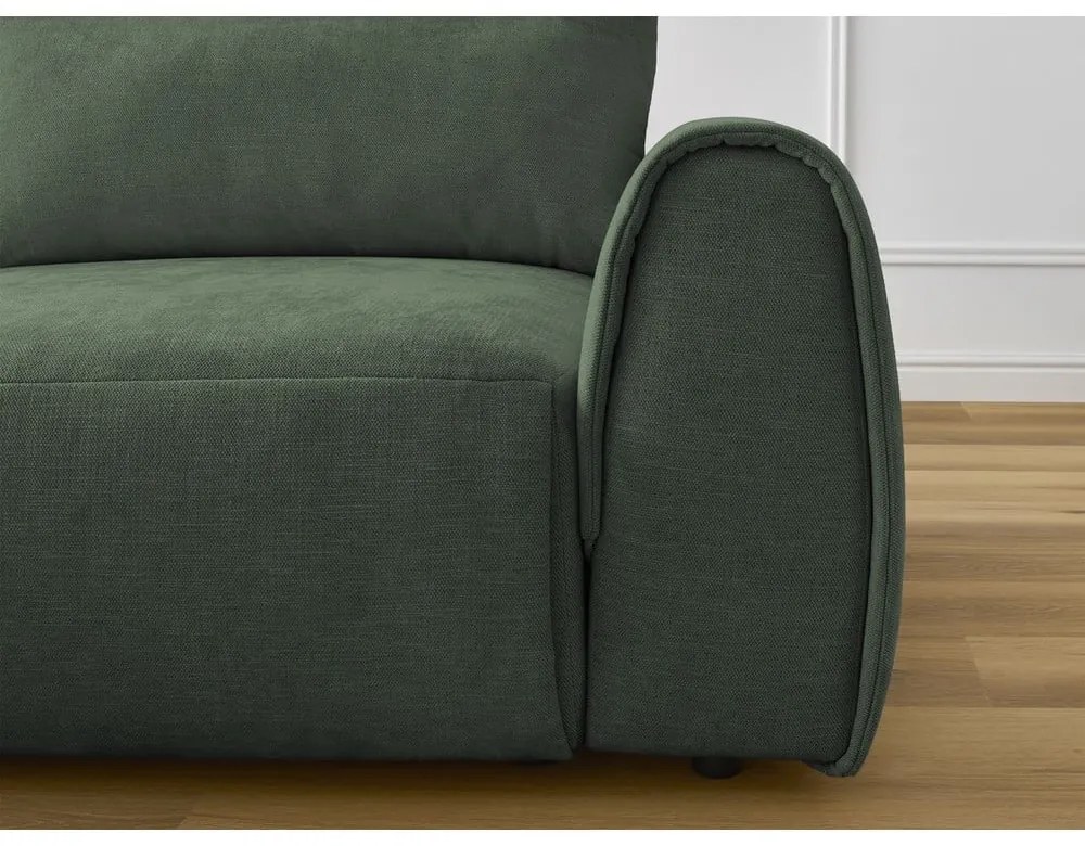 Sötétzöld sarokkanapé Aden – Bobochic Paris