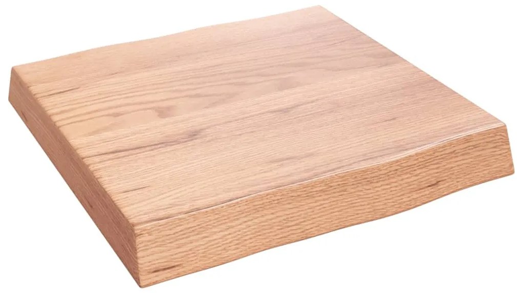világosbarna asztallap 40x40x(2-6) cm kezelt tömör élőszegélyes