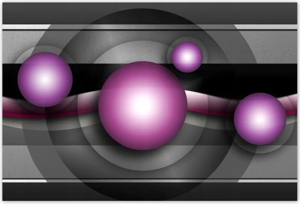 Poszterek 200x135 Lila gömbök Absztrakt