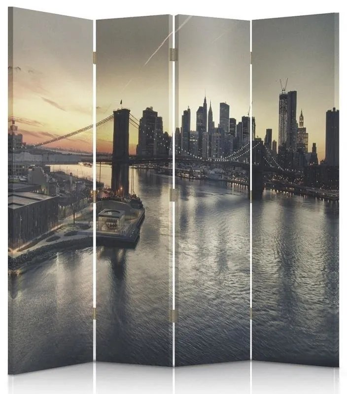 Gario Paraván Brooklyn híd New Yorkban Méret: 145 x 170 cm, Kivitelezés: Klasszikus paraván