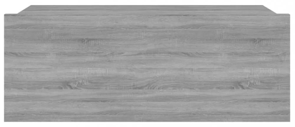 2 db szürke-sonoma szerelt fa függő éjjeliszekrény 40x30x15 cm