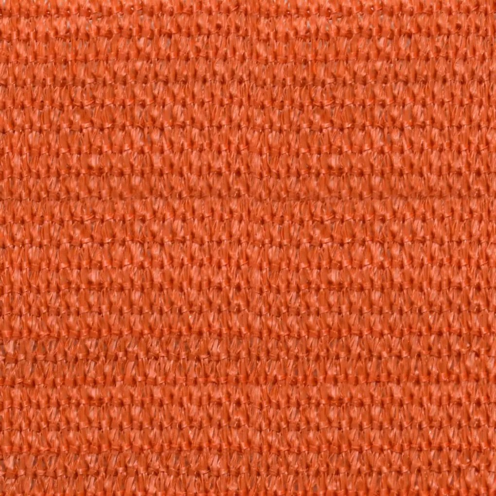 narancssárga négyzet alakú HDPE napvitorla 160 g/m² 7x7 m