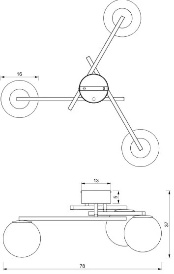 Csillár DAGA 3xE14/60W/230V