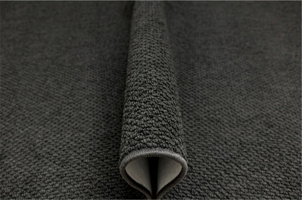 Hurokszőnyeg Vastag Szövésű Antracit Filc A Nappaliba New Topaz 180x200 cm