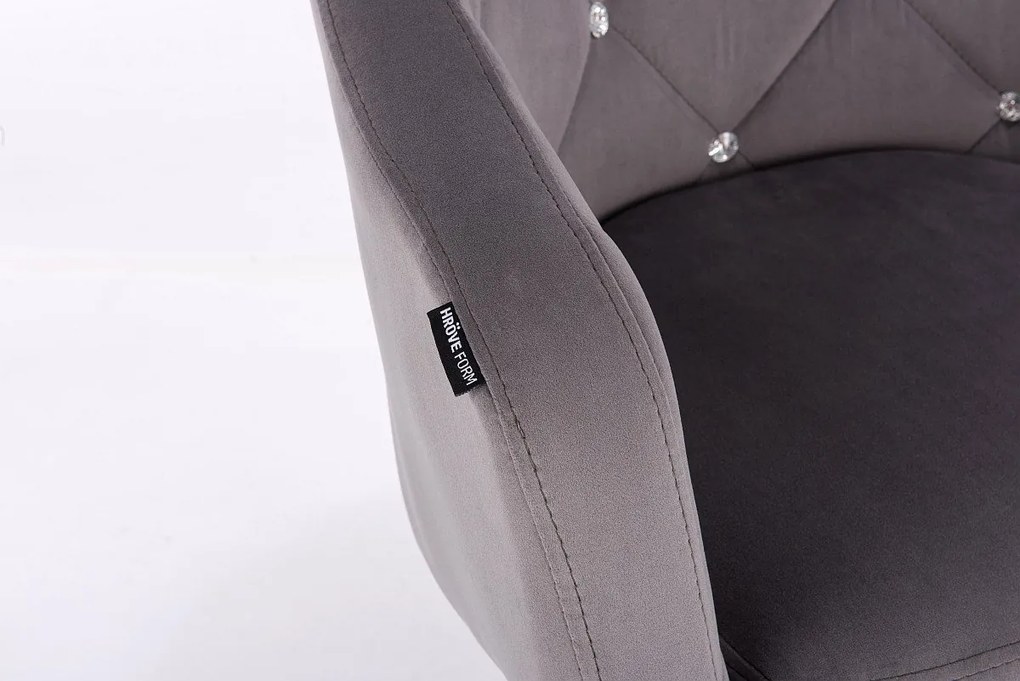HR830 Grafit Modern Velúr Szék Arany lábbal