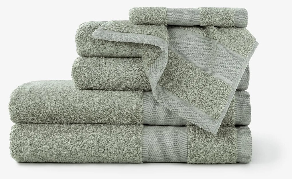 Goldea bambuszszálas törölköző és fürdőlepedő - zsálya színű 50 x 100 cm