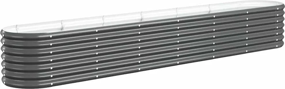 vidaXL antracitszürke horganyzott acél kerti magaságyás 260x40x36 cm