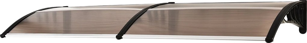 Outsunny Napernyő Előajtóra 75x195x23 cm Kültéri Nap- és Esővédő Barna | Aosom