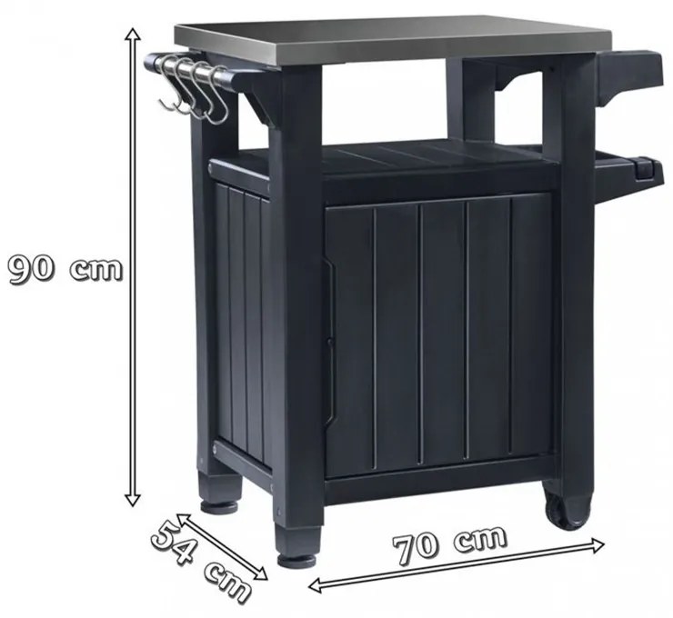 Unity 93L grill asztal, barna