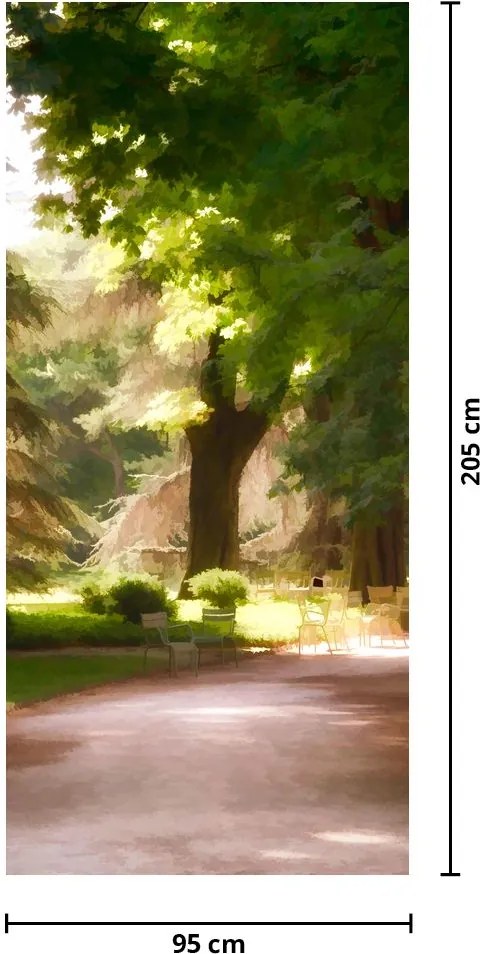 Fotótapéta ajtóra - Park (95x205cm)
