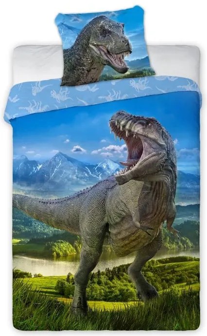Dinoszaurusz T-Rex ágyneműhuzat 140×200cm, 70×90 cm