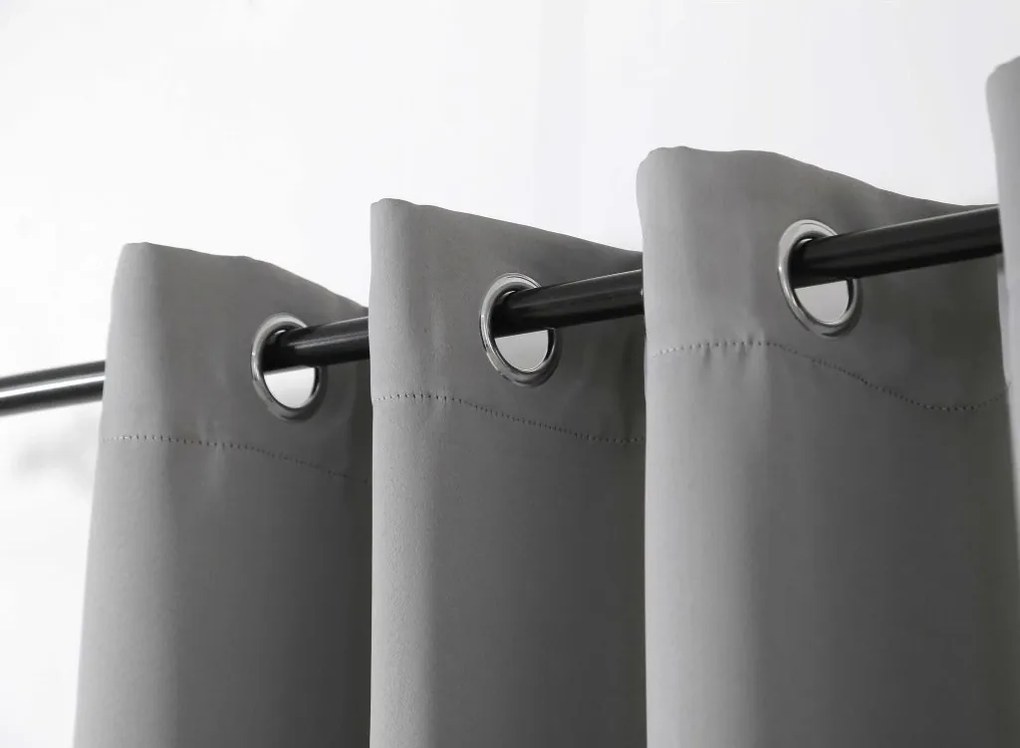 Világosszürke OXFORD függöny 140x270 cm Felfüggesztés: Hullámos sínszalag