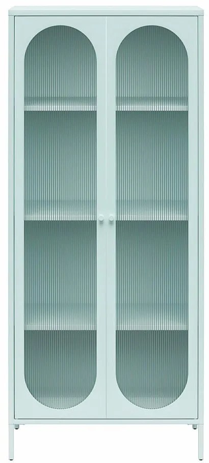 Világoskék fém tálalószekrény 80x186x40 cm Luna – Støraa