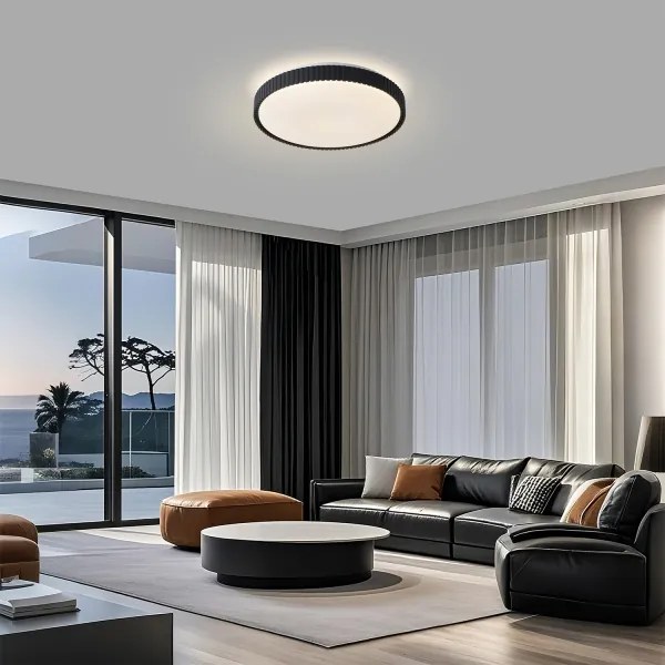 Brilagi - LED dimmelhető mennyezeti lámpa CORVO LED/72W/230V 3000-6000K fekete átm. 50 cm+távirányító