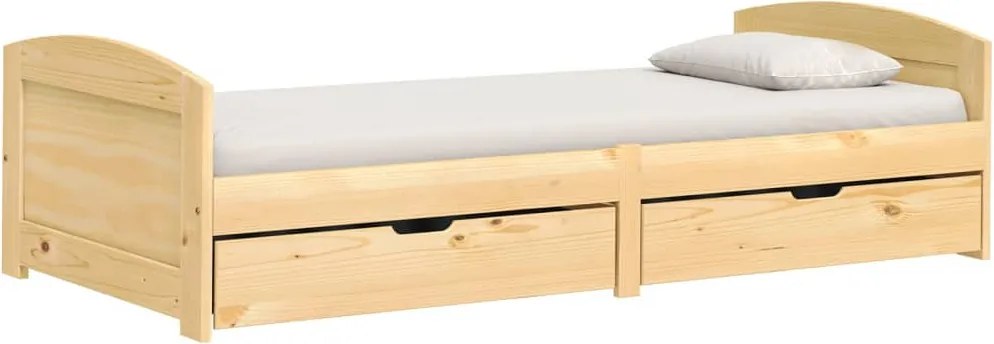 vidaXL IRUN tömör fenyőfa kanapéágy 2 fiókkal 90 x 200 cm