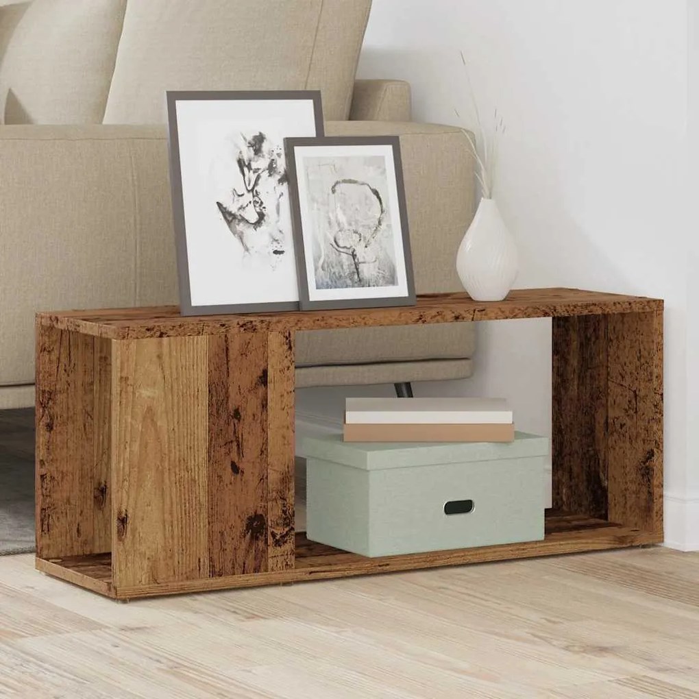 antik hatású szerelt fa TV-szekrény 80x24x32 cm