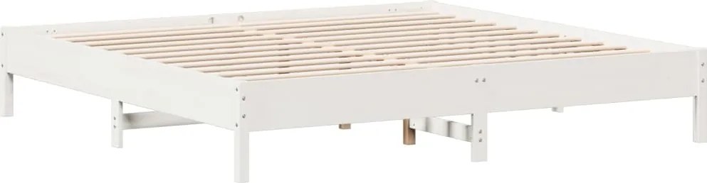vidaXL fehér tömör fenyőfa ágy matrac nélkül 180 x 200 cm