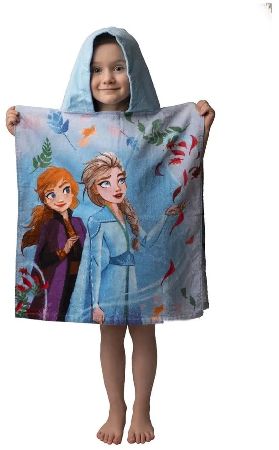 Kék frottír gyerek fürdőponcsó Frozen 2 – Jerry Fabrics