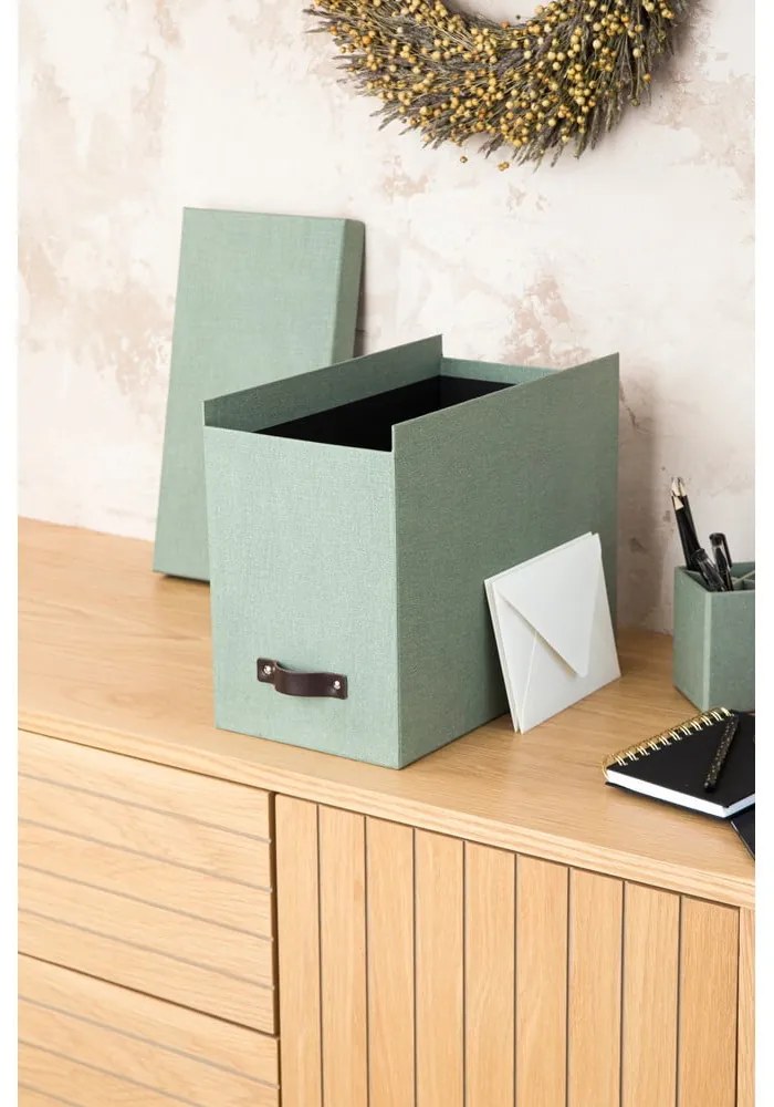 Zöld karton rendszerező dokumentumokhoz Johan Canvas Paper Laminate – Bigso