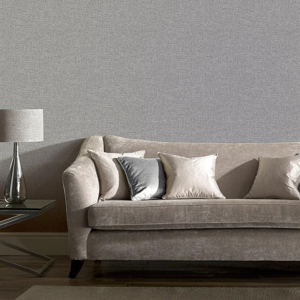 Arthouse Signature 1 Vintage Linen szürke szövet hatású papír tapéta – 676007
