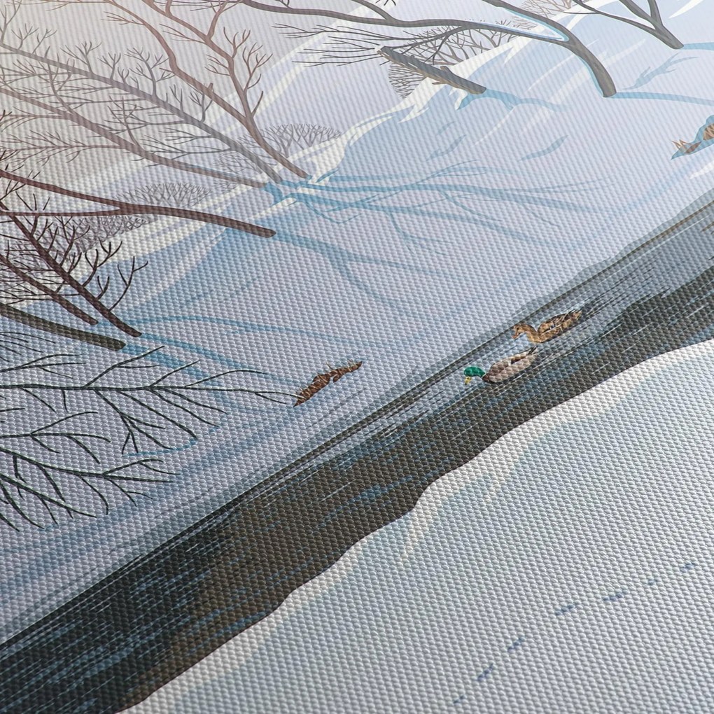 Kép - róka a téli tájban (70x50 cm)