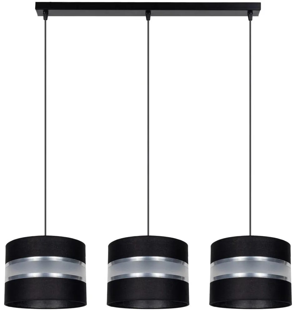 Csillár zsinóron CORAL 3xE27/60W/230V fekete