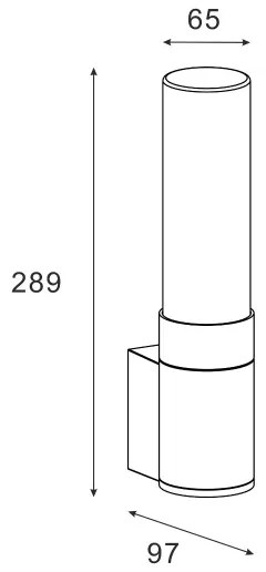 Zuma Line SJ17611 - Kültéri fali lámpa WALLY 1xE27/60W/230V IP54 fekete