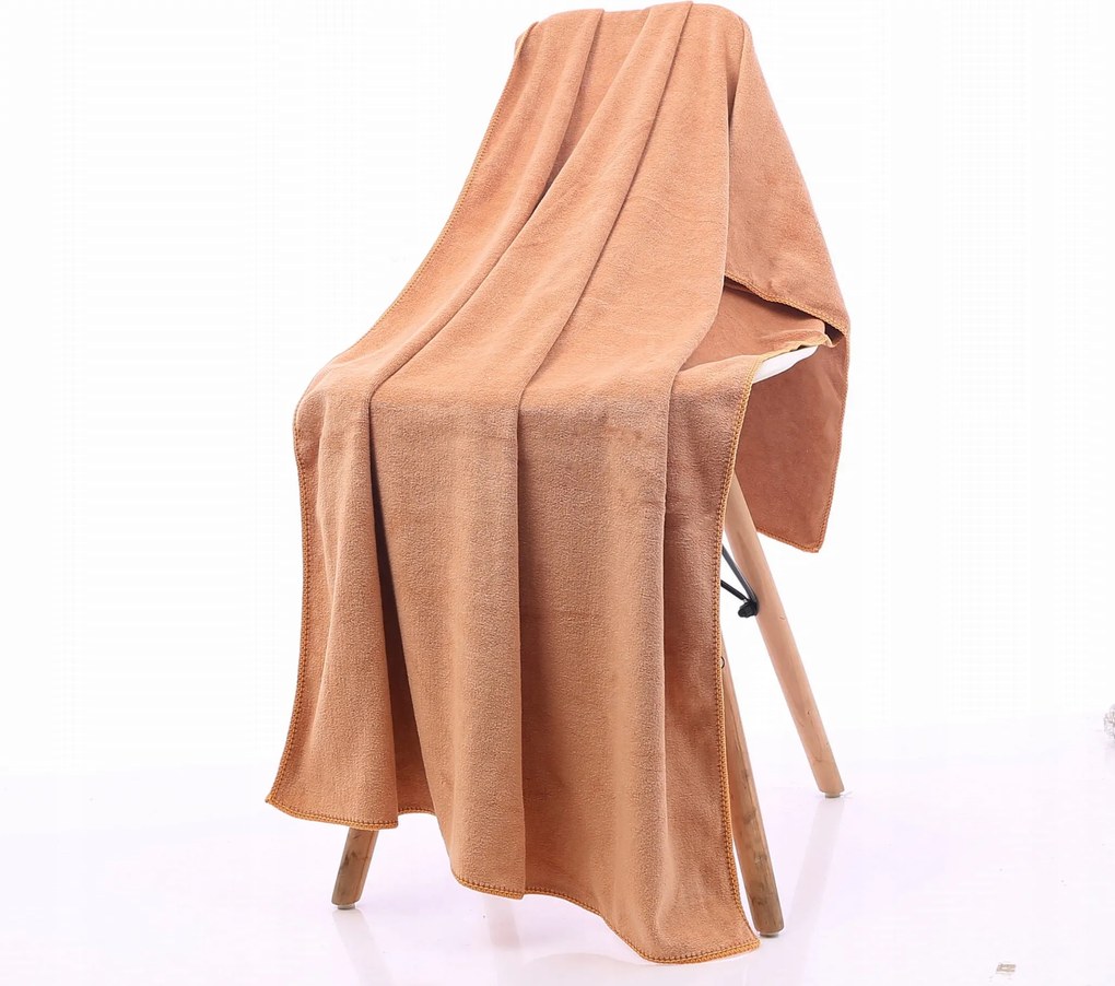 Gyorsan Száradó Mikroszálas Törölköző 70x140 Strandfürdő Barackszínű