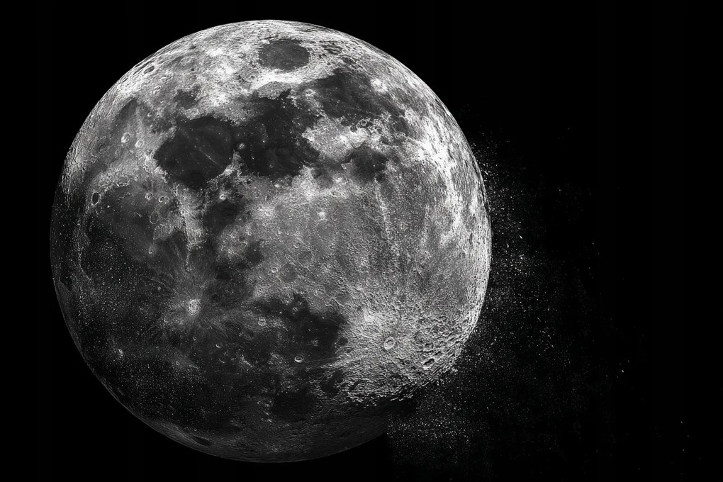 Fotótapéta Flizelina Ég Éjszaka Hold Telihold B&amp;w 368x254 ragasztó